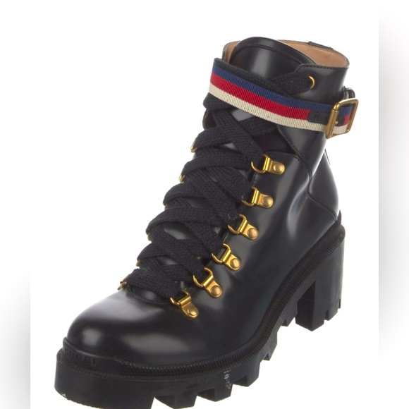 Gucci Slyvie Boots .. (Black with straps) - Picture 5 of 7